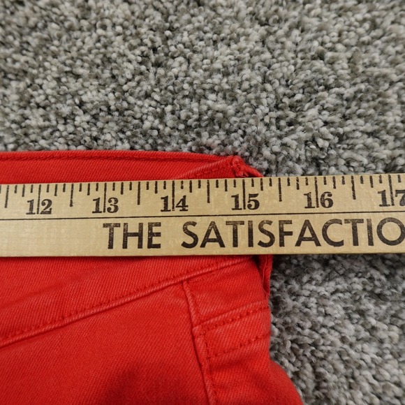 Lucky Brand Jeans Women 4 Orange Denim Pants Low Rise Charlie Capri Stretch Flex - Picture 5 of 13